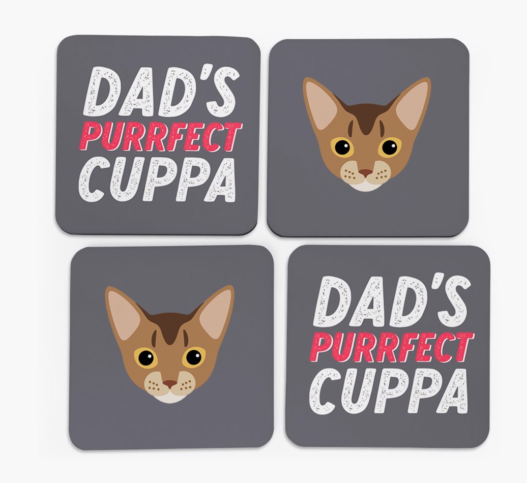 Purrfect Cuppa: Personalised {breedCommonName} Coasters
