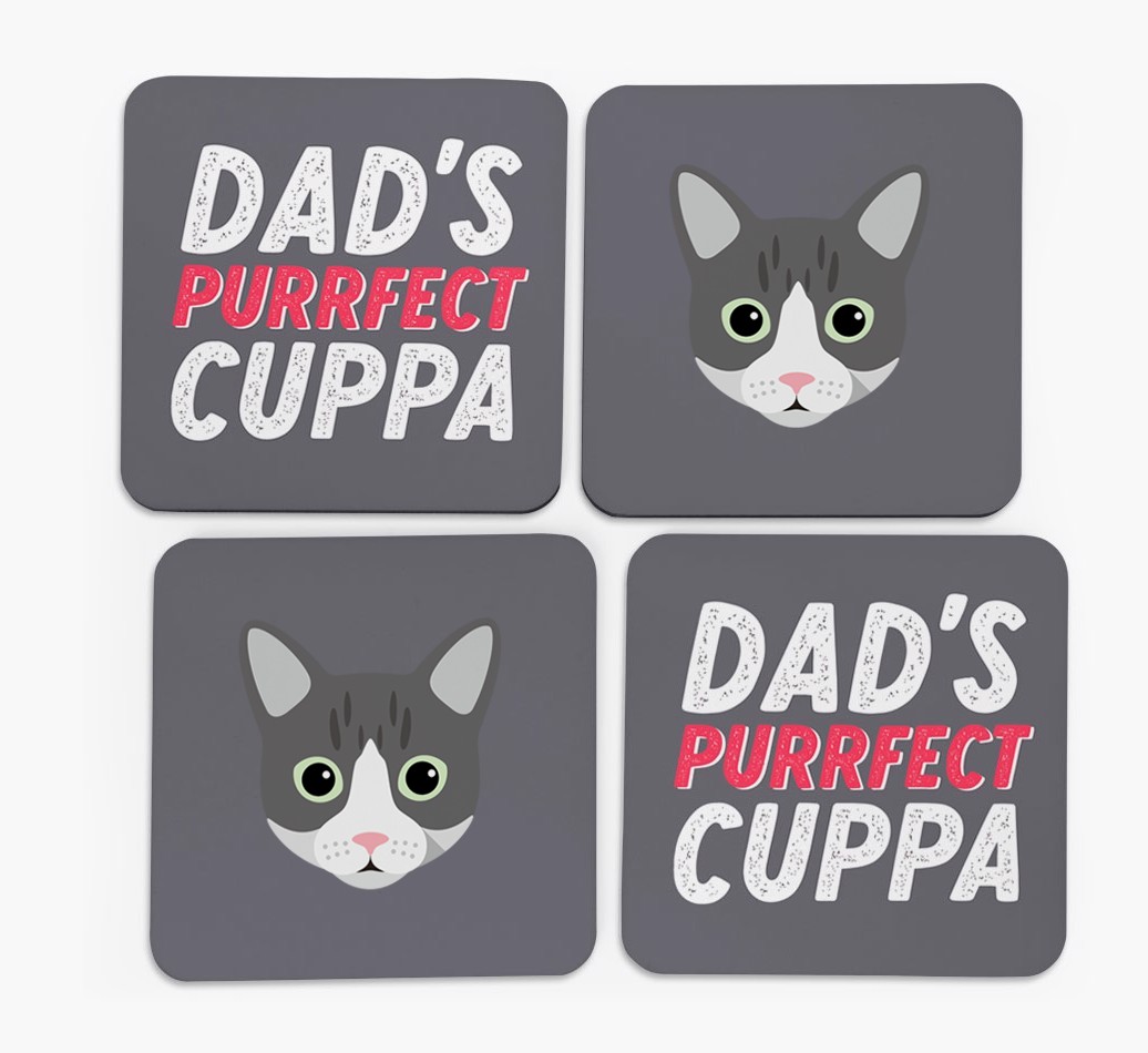 Purrfect Cuppa: Personalised {breedCommonName} Coasters