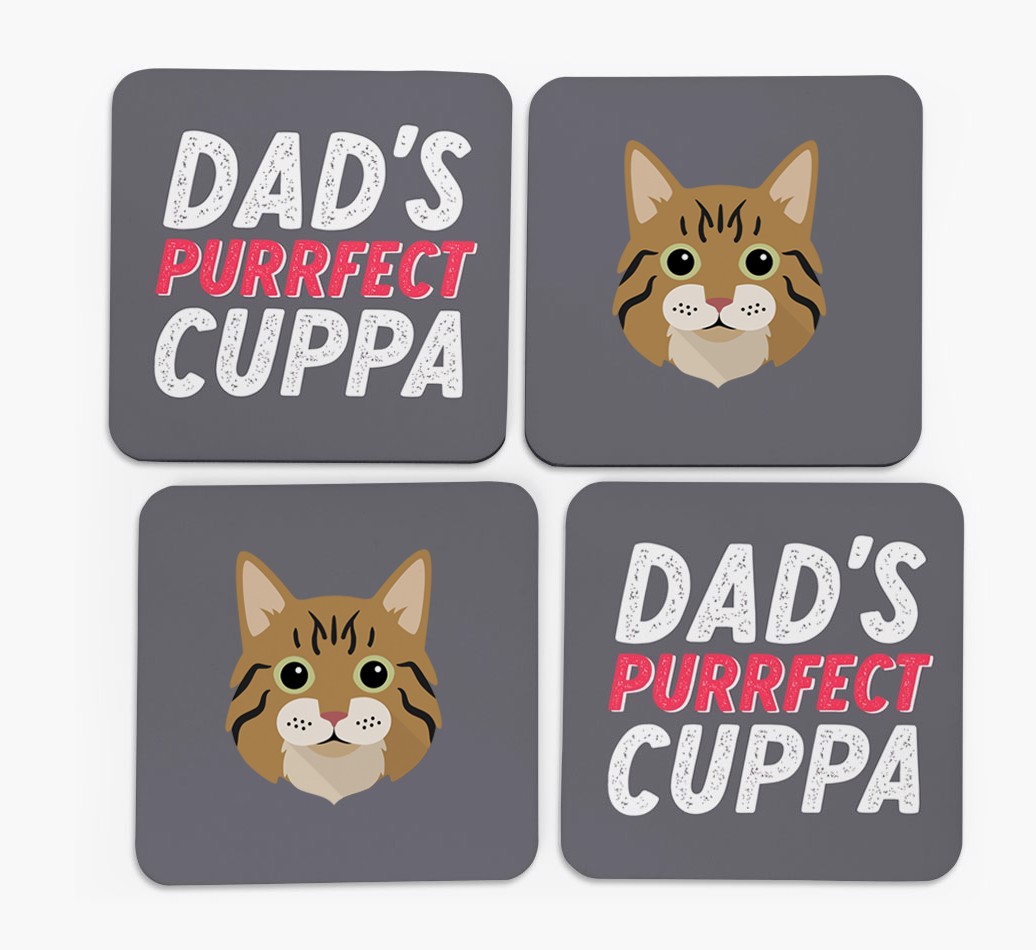 Purrfect Cuppa: Personalised {breedCommonName} Coasters