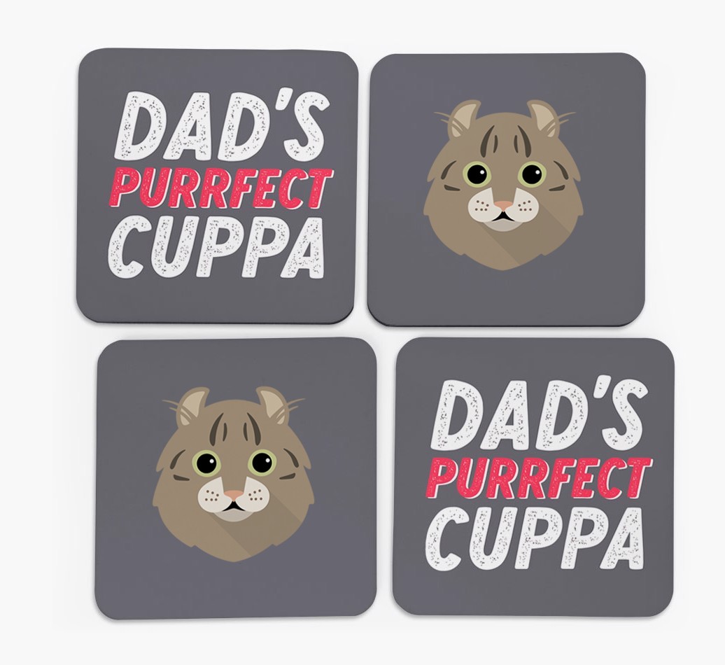 Purrfect Cuppa: Personalised {breedCommonName} Coasters