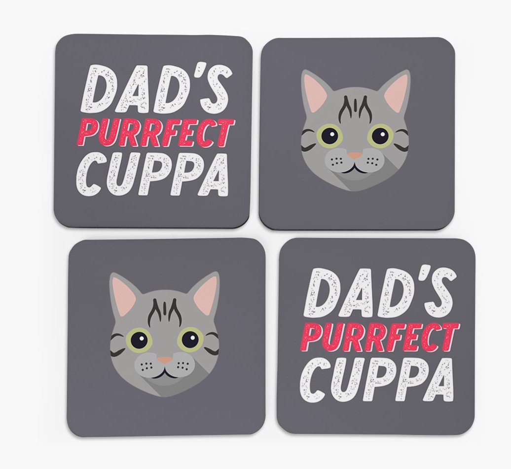Purrfect Cuppa: Personalised {breedCommonName} Coasters