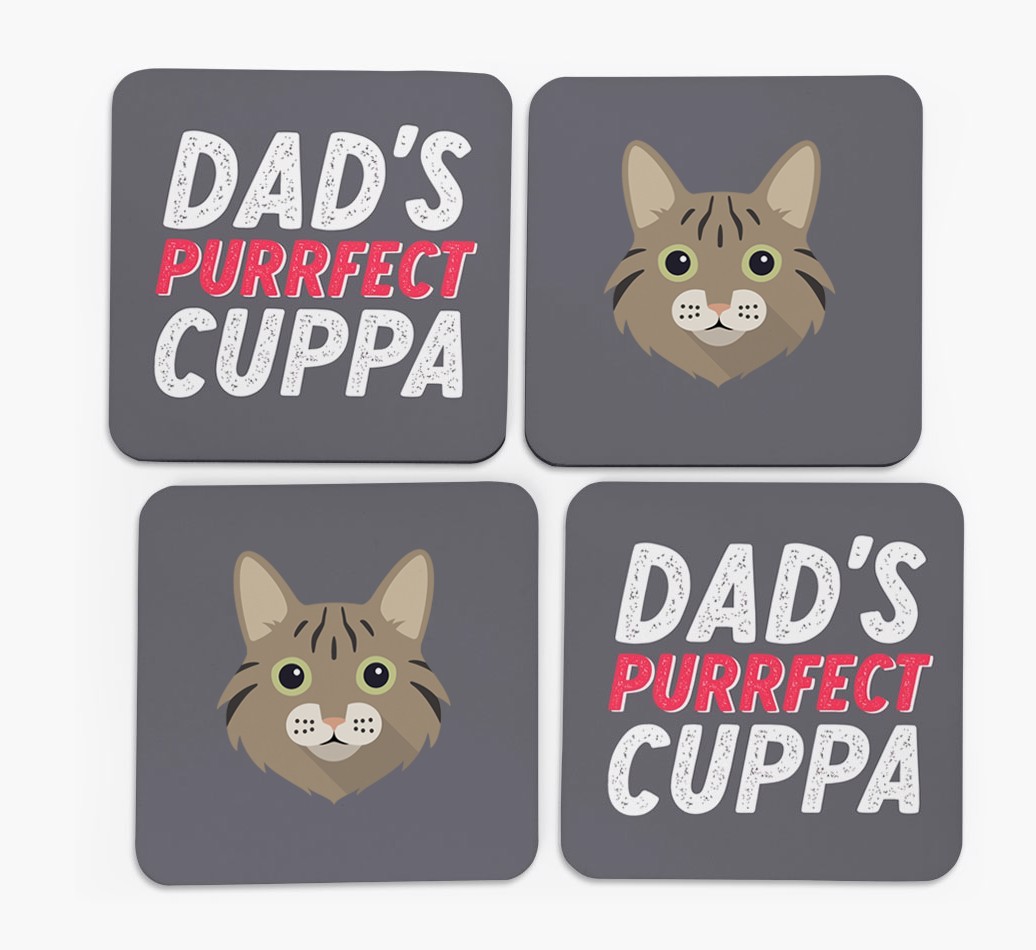 Purrfect Cuppa: Personalised {breedCommonName} Coasters