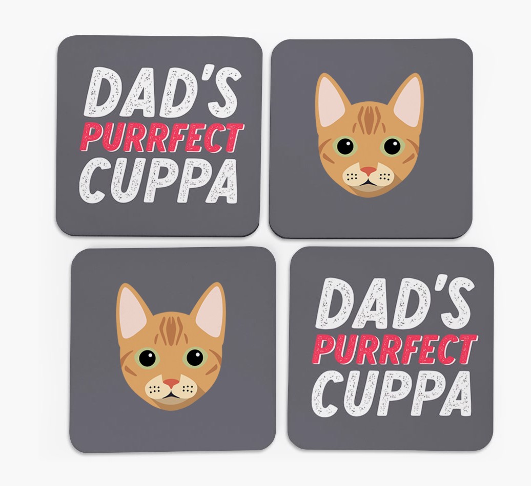 Purrfect Cuppa: Personalised {breedCommonName} Coasters