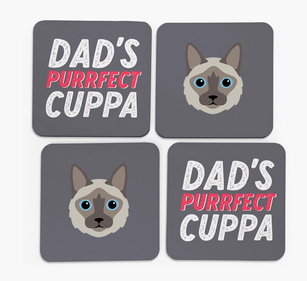 Purrfect Cuppa: Personalised {breedCommonName} Coasters