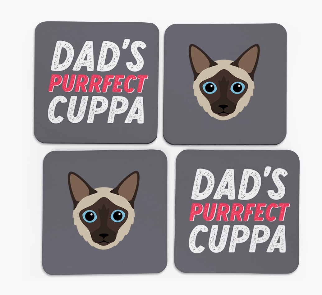 Purrfect Cuppa: Personalised {breedCommonName} Coasters