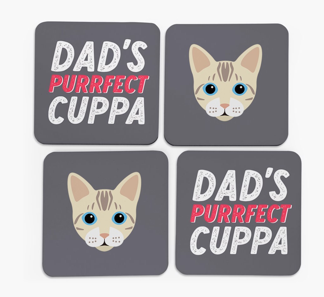 Purrfect Cuppa: Personalised {breedCommonName} Coasters