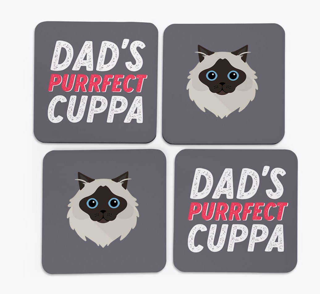 Purrfect Cuppa: Personalised {breedCommonName} Coasters