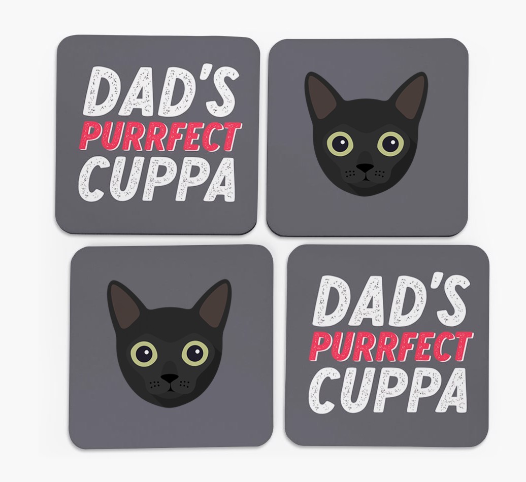 Purrfect Cuppa: Personalised {breedCommonName} Coasters