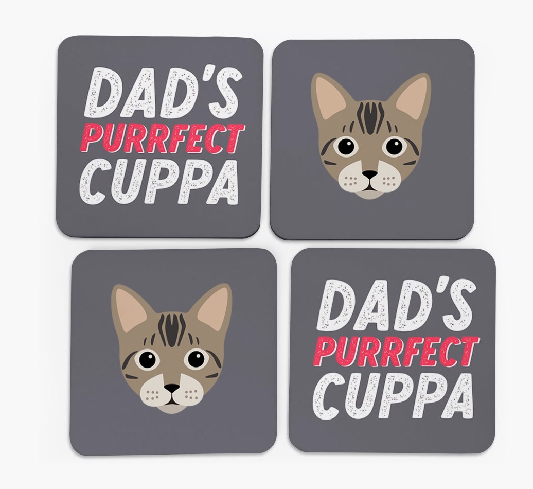Purrfect Cuppa: Personalised {breedCommonName} Coasters