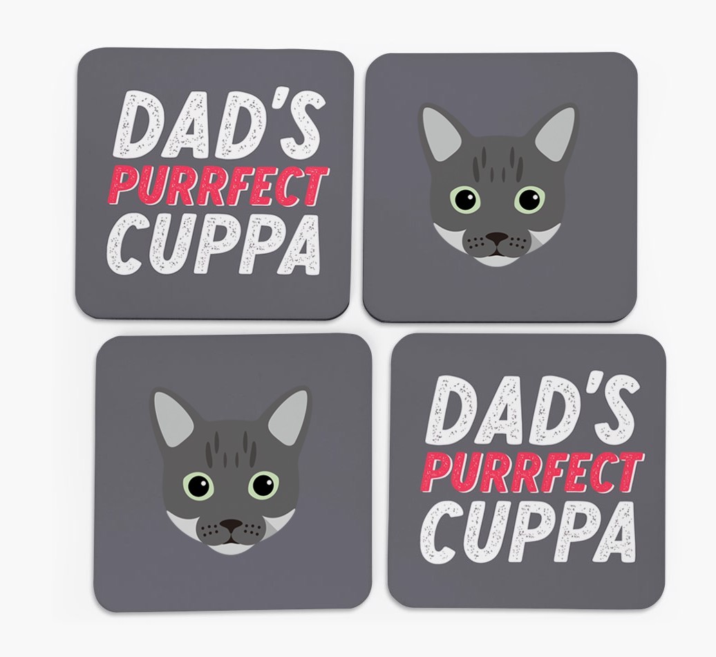 Purrfect Cuppa: Personalised {breedCommonName} Coasters