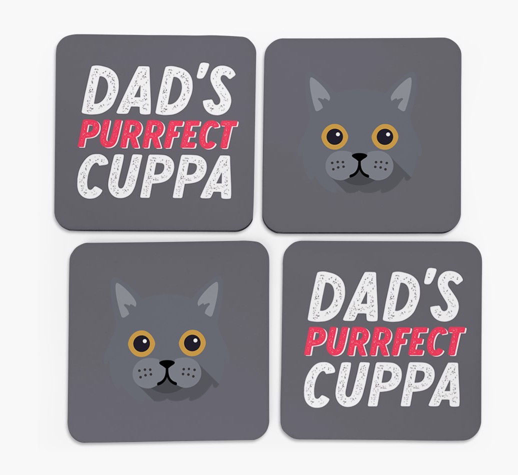 Purrfect Cuppa: Personalised {breedCommonName} Coasters