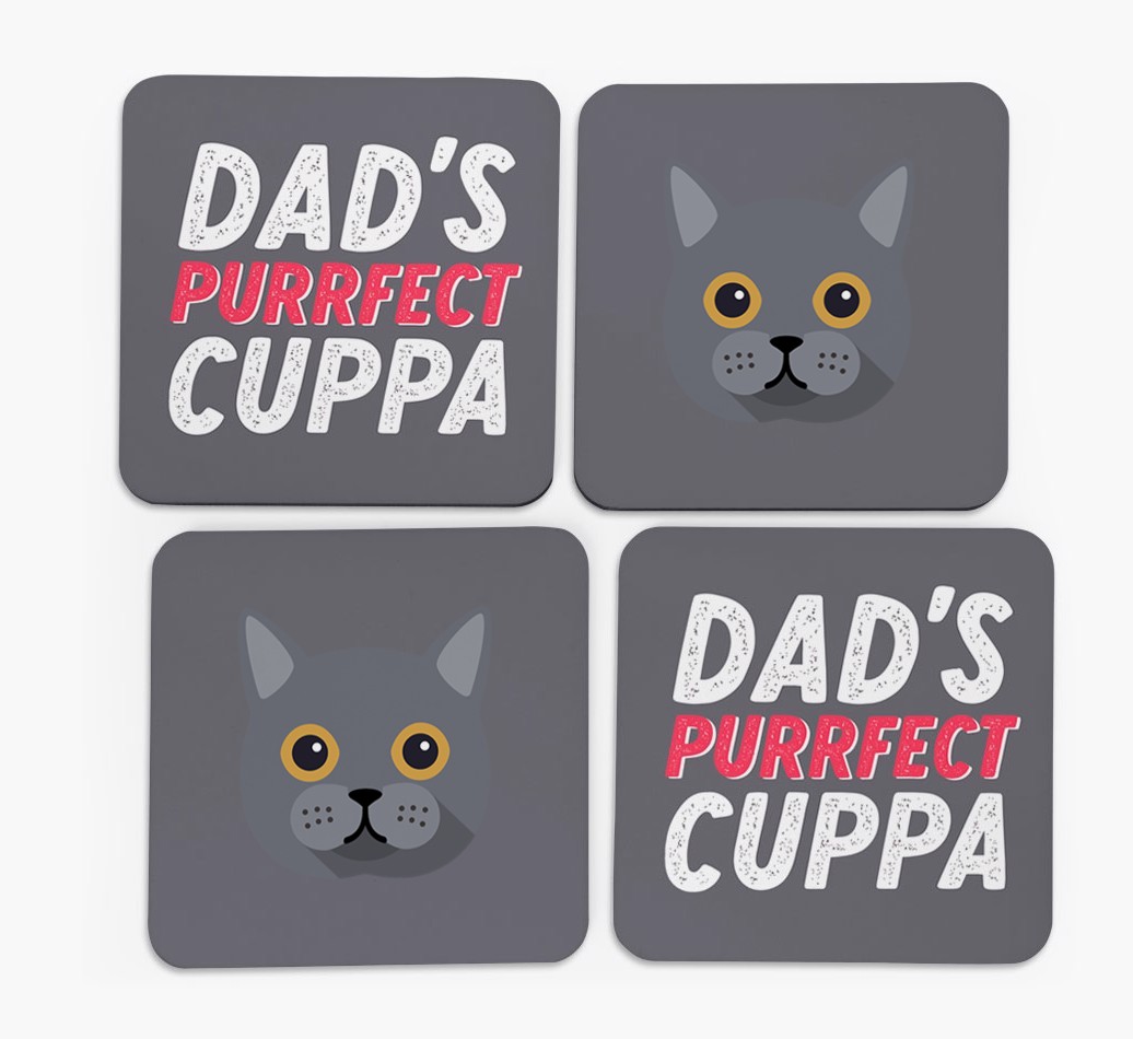 Purrfect Cuppa: Personalised {breedCommonName} Coasters