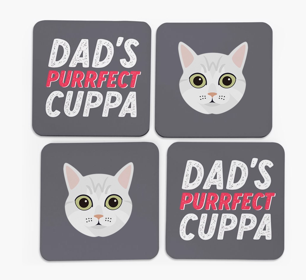 Purrfect Cuppa: Personalised {breedCommonName} Coasters