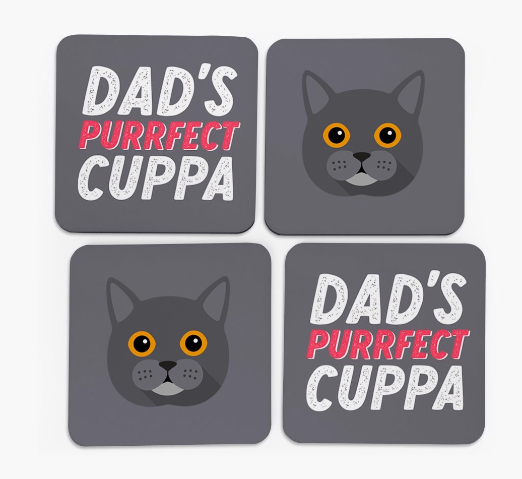 Purrfect Cuppa: Personalised {breedCommonName} Coasters