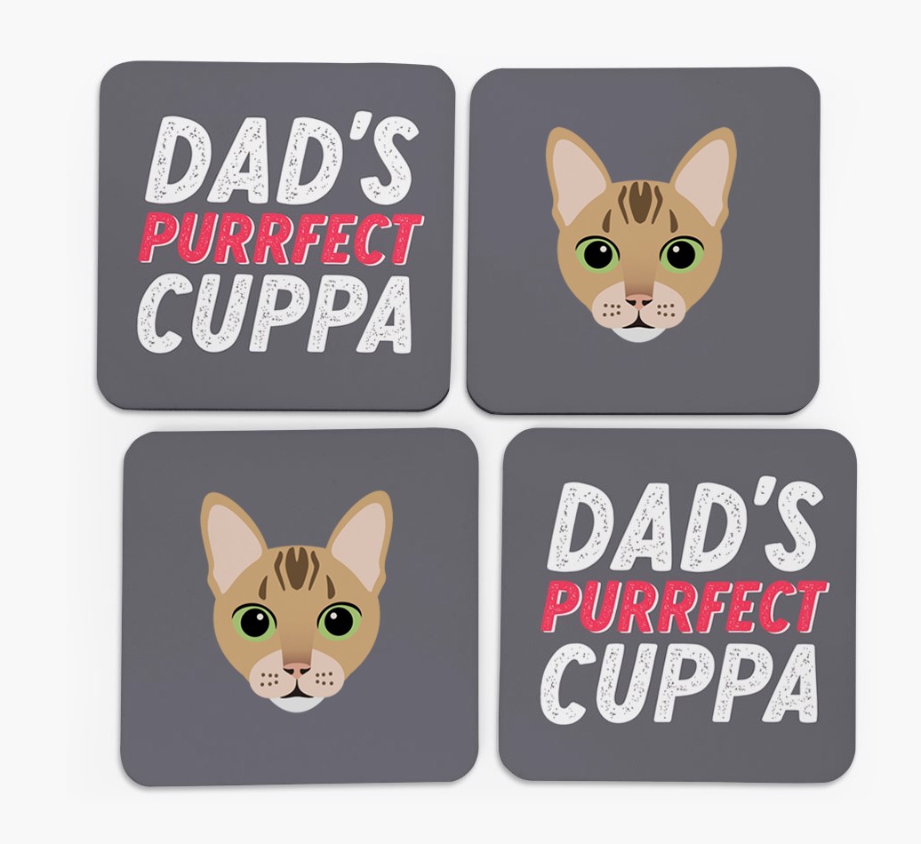Purrfect Cuppa: Personalised {breedCommonName} Coasters