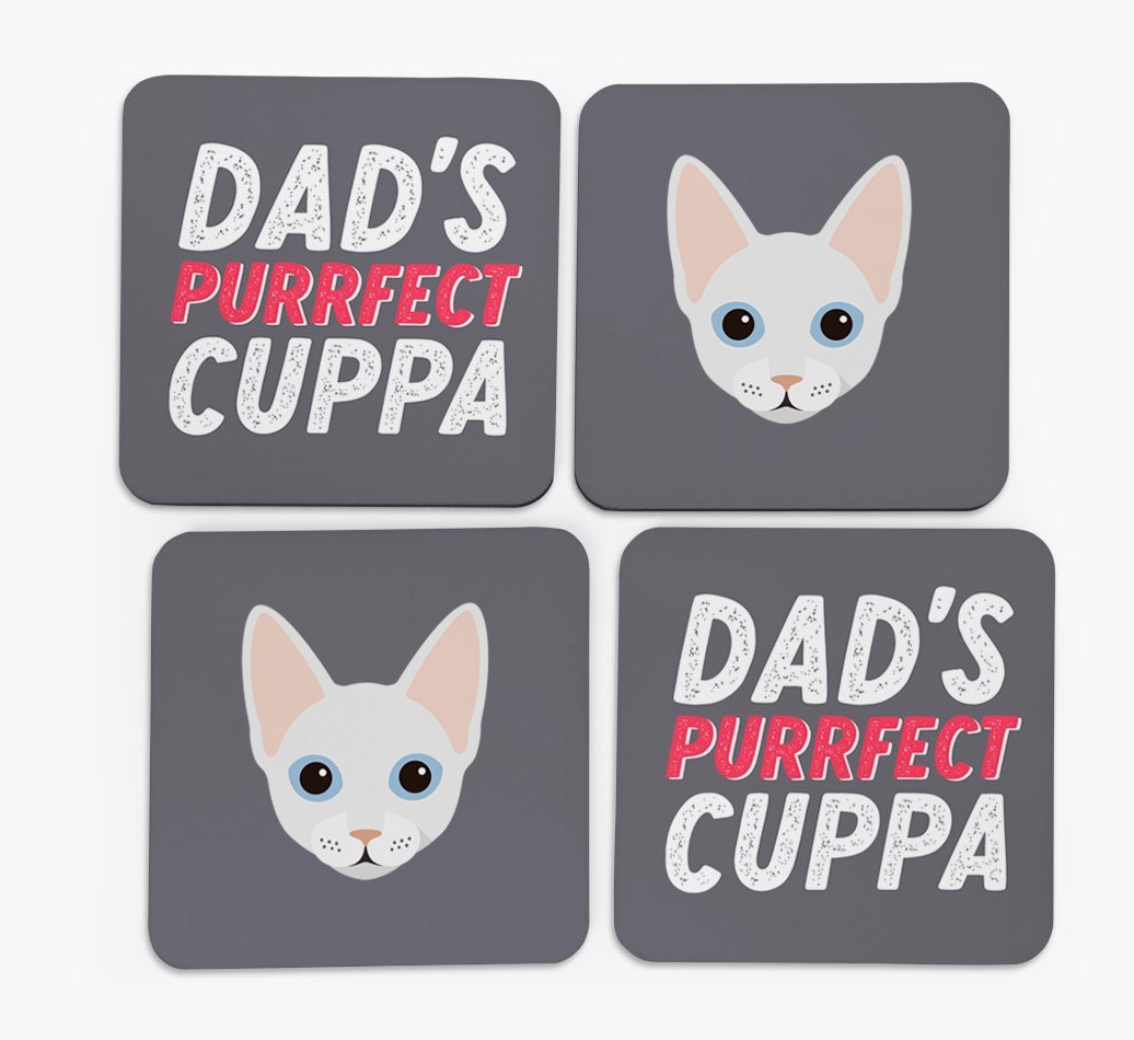 Purrfect Cuppa: Personalised {breedCommonName} Coasters