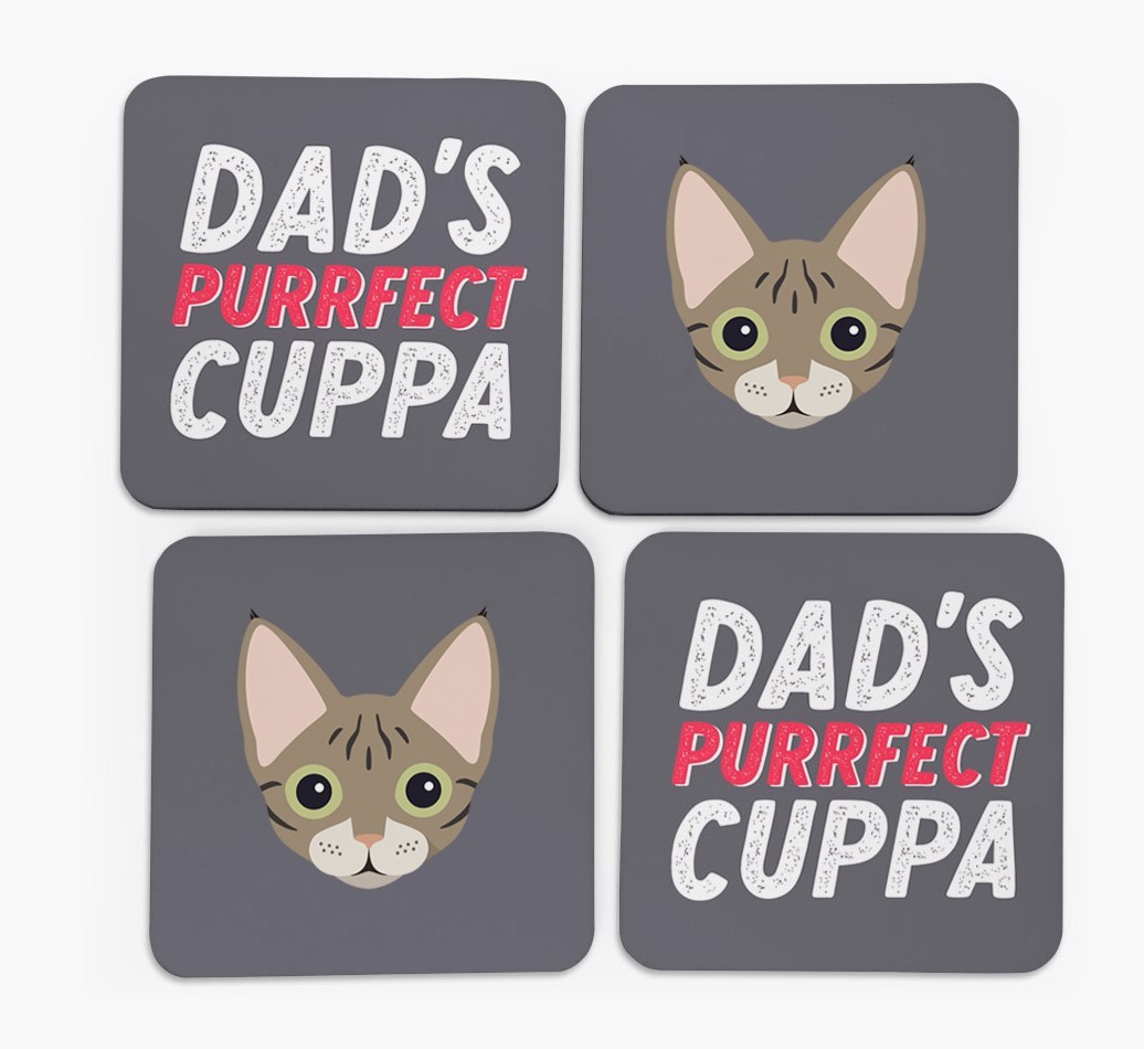 Purrfect Cuppa: Personalised {breedCommonName} Coasters