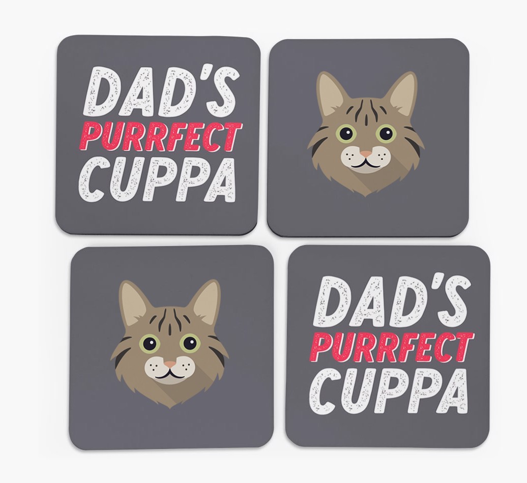 Purrfect Cuppa: Personalised {breedCommonName} Coasters