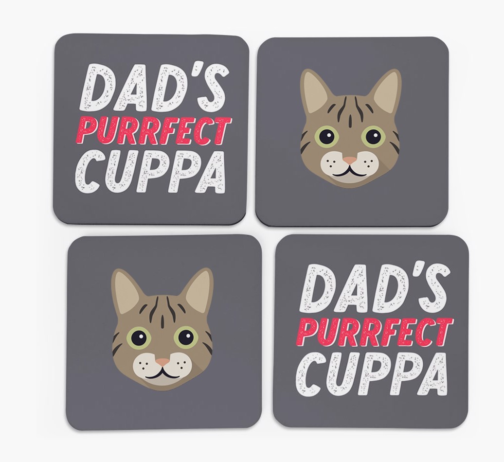 Purrfect Cuppa: Personalised {breedCommonName} Coasters