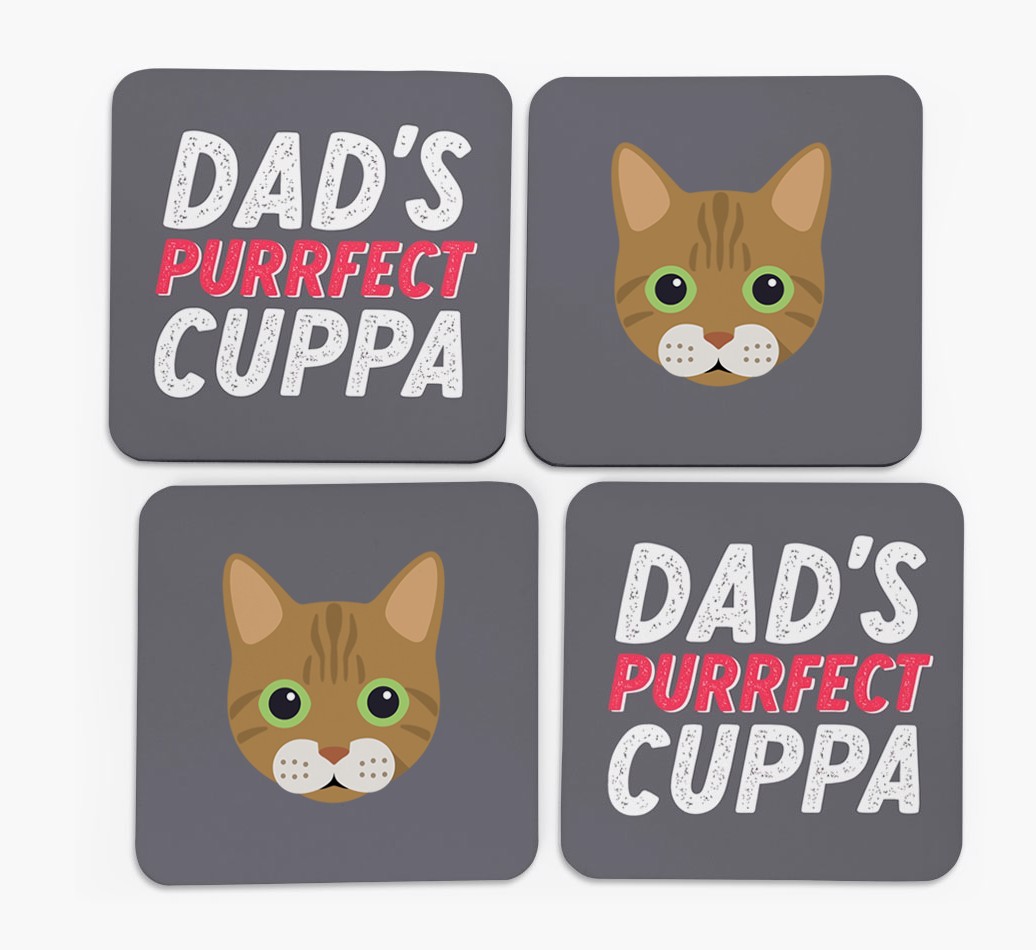 Purrfect Cuppa: Personalised {breedCommonName} Coasters