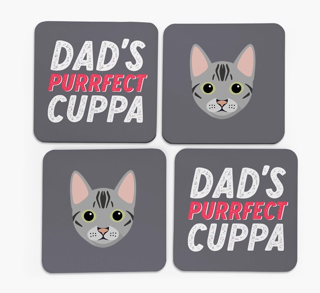 Purrfect Cuppa: Personalised {breedCommonName} Coasters