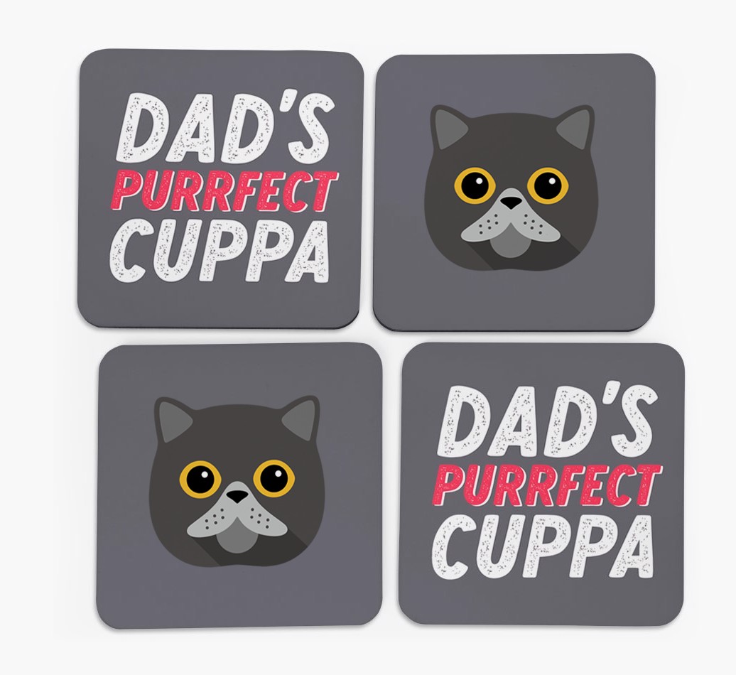 Purrfect Cuppa: Personalised {breedCommonName} Coasters