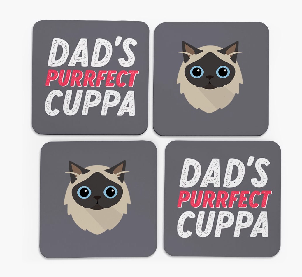 Purrfect Cuppa: Personalised {breedCommonName} Coasters