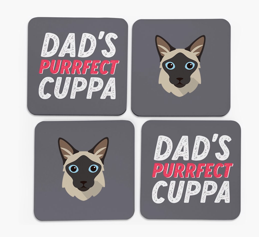 Purrfect Cuppa: Personalised {breedCommonName} Coasters