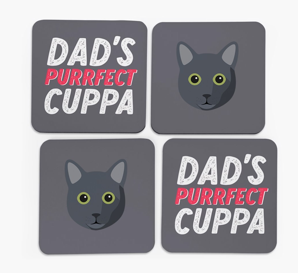 Purrfect Cuppa: Personalised {breedCommonName} Coasters