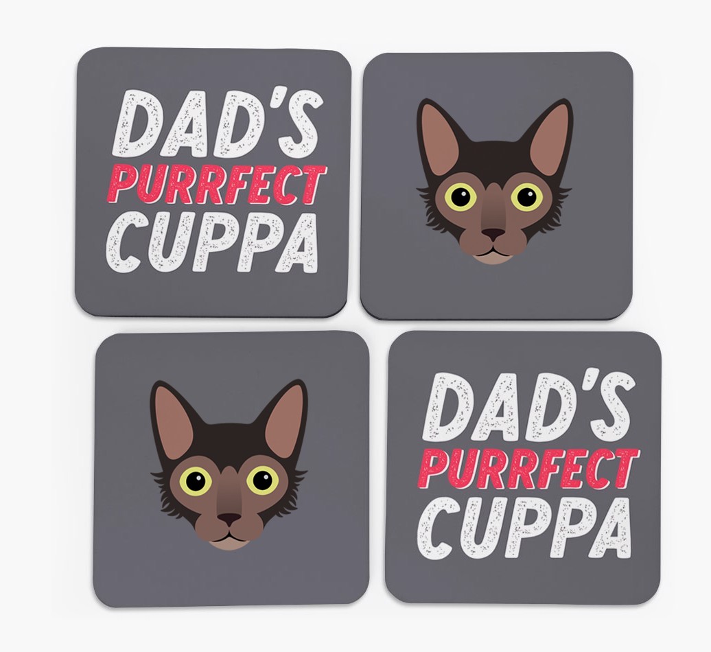 Purrfect Cuppa: Personalised {breedCommonName} Coasters