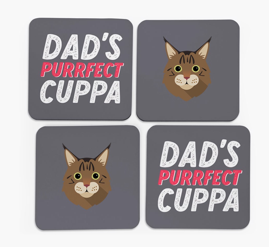 Purrfect Cuppa: Personalised {breedCommonName} Coasters