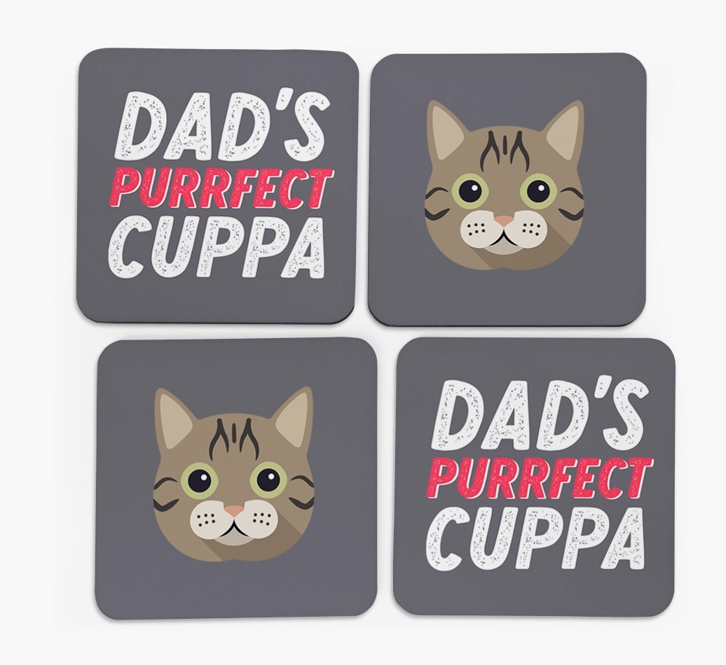Purrfect Cuppa: Personalised {breedCommonName} Coasters