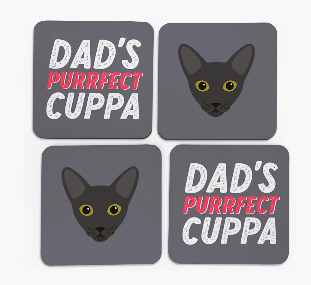 Purrfect Cuppa: Personalised {breedCommonName} Coasters