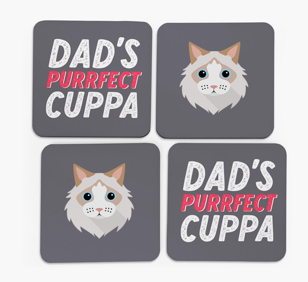 Purrfect Cuppa: Personalised {breedCommonName} Coasters