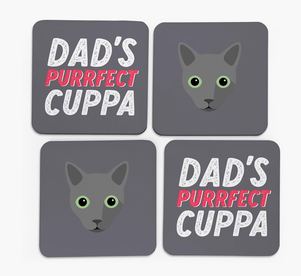 Purrfect Cuppa: Personalised {breedCommonName} Coasters