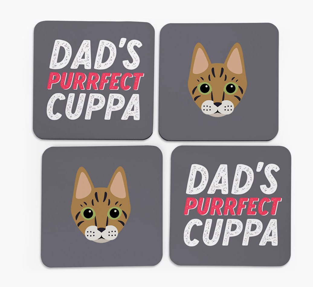 Purrfect Cuppa: Personalised {breedCommonName} Coasters