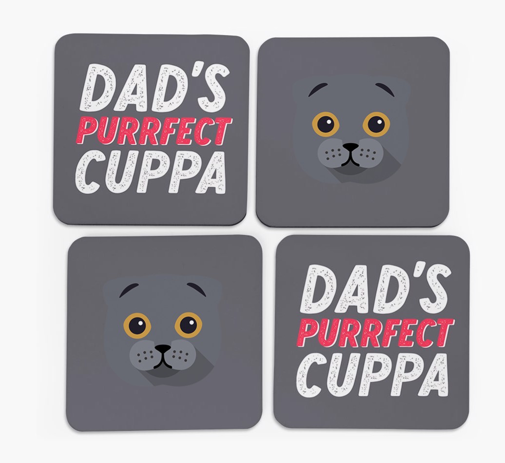 Purrfect Cuppa: Personalised {breedCommonName} Coasters