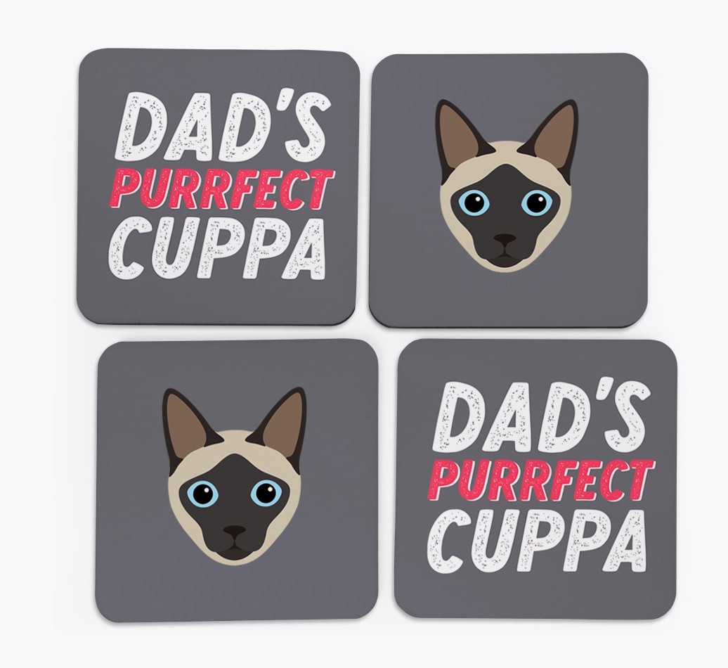 Purrfect Cuppa: Personalised {breedCommonName} Coasters