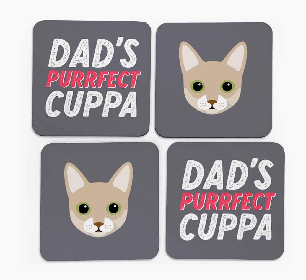 Purrfect Cuppa: Personalised {breedCommonName} Coasters