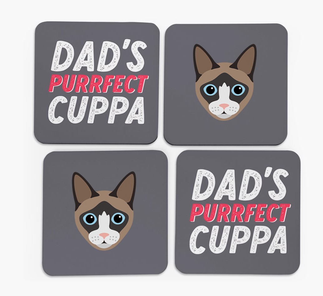 Purrfect Cuppa: Personalised {breedCommonName} Coasters