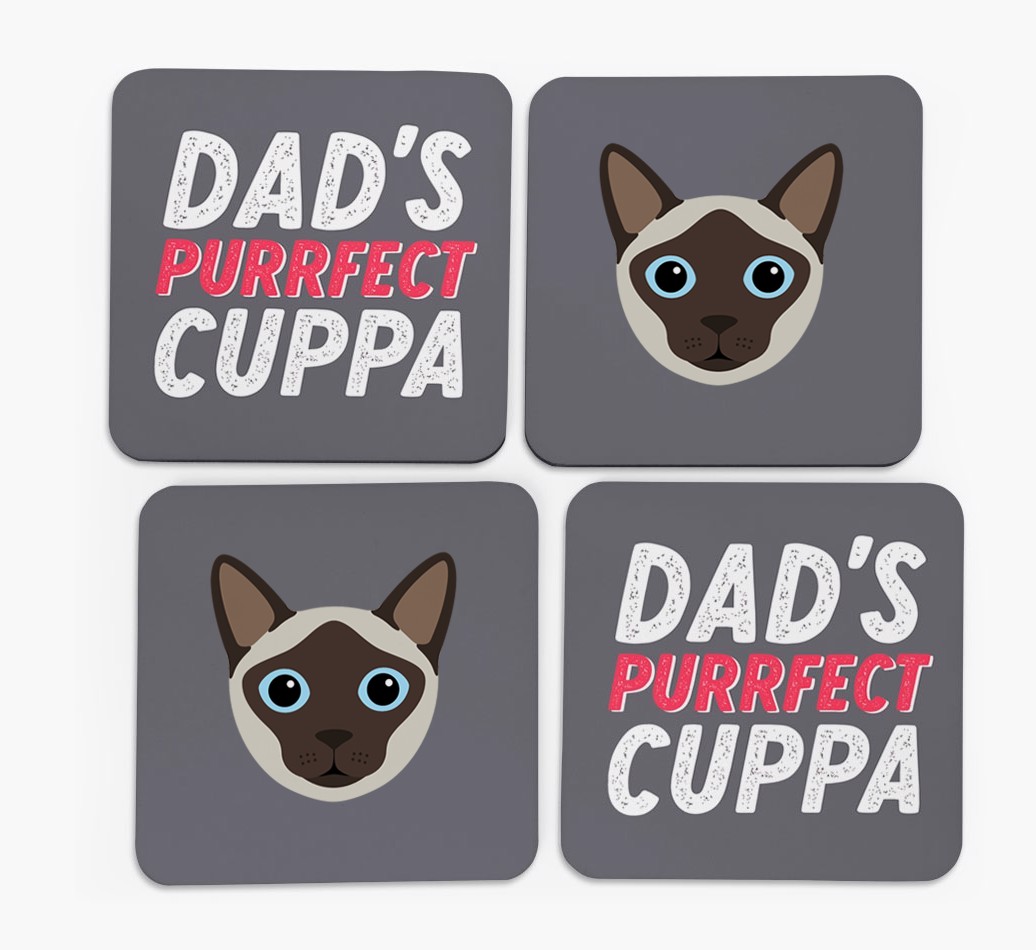 Purrfect Cuppa: Personalised {breedCommonName} Coasters