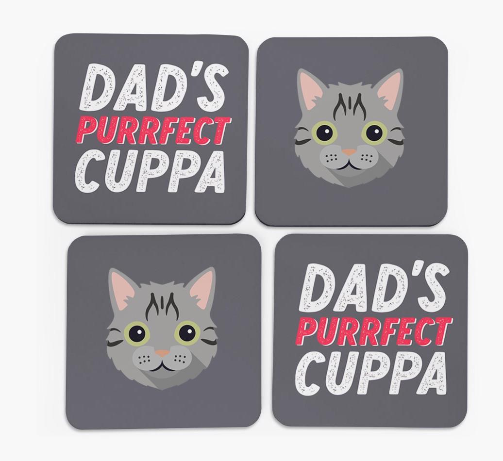 Purrfect Coffee: Personalized {breedCommonName} Coasters