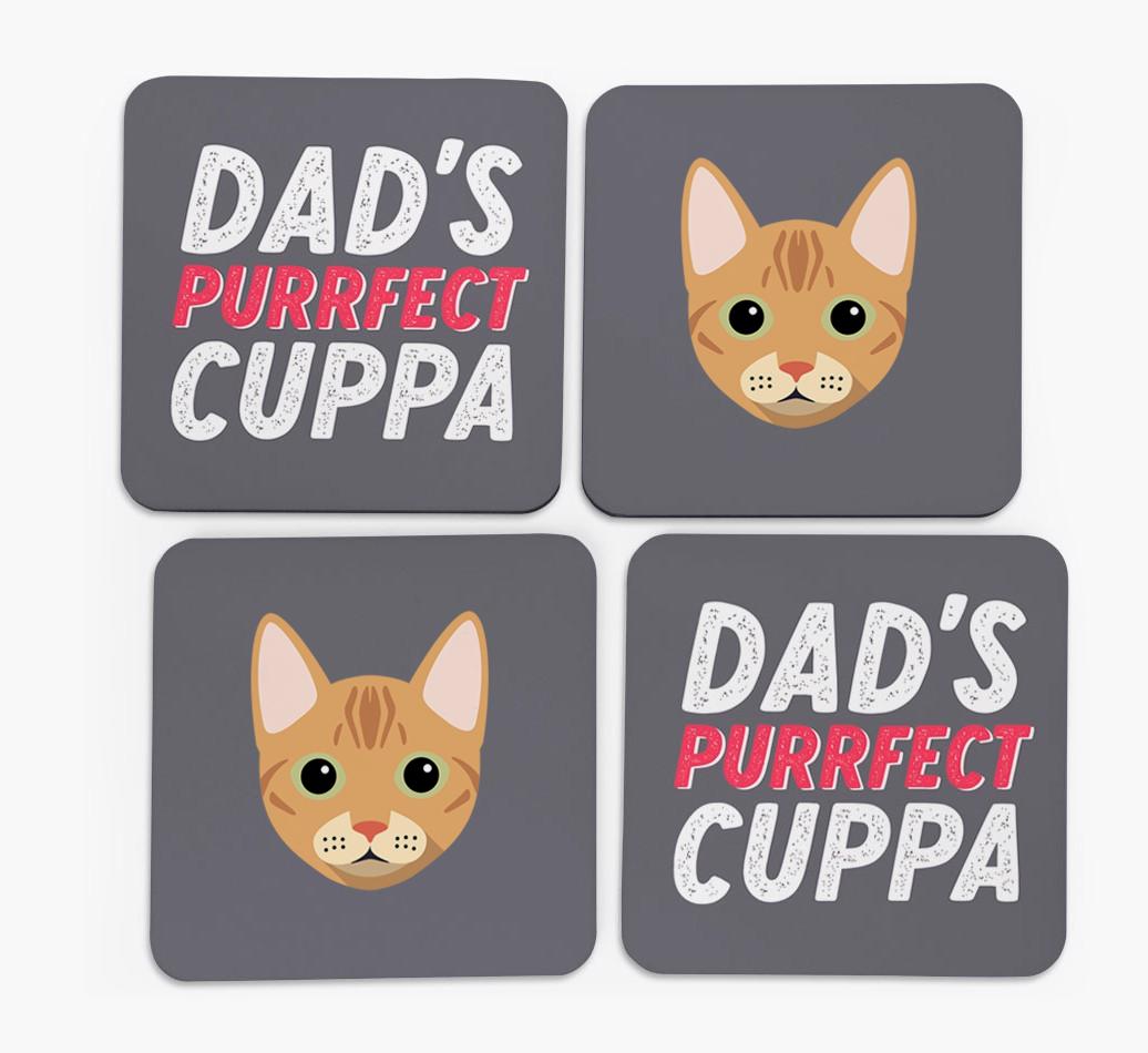 Purrfect Coffee: Personalized {breedCommonName} Coasters