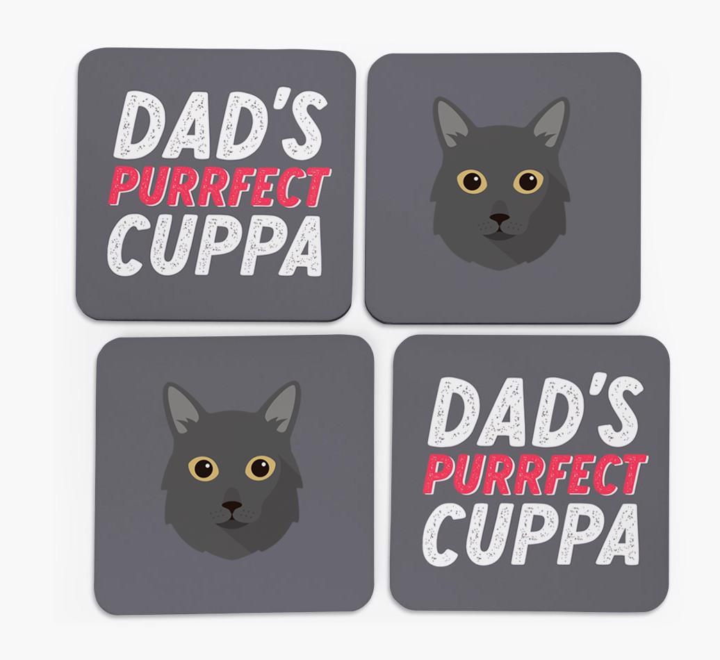 Purrfect Coffee: Personalized {breedCommonName} Coasters