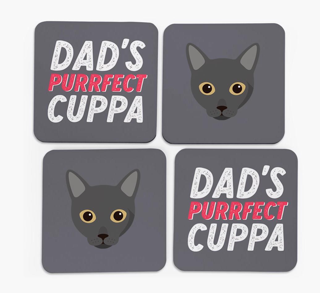 Purrfect Coffee: Personalized {breedCommonName} Coasters
