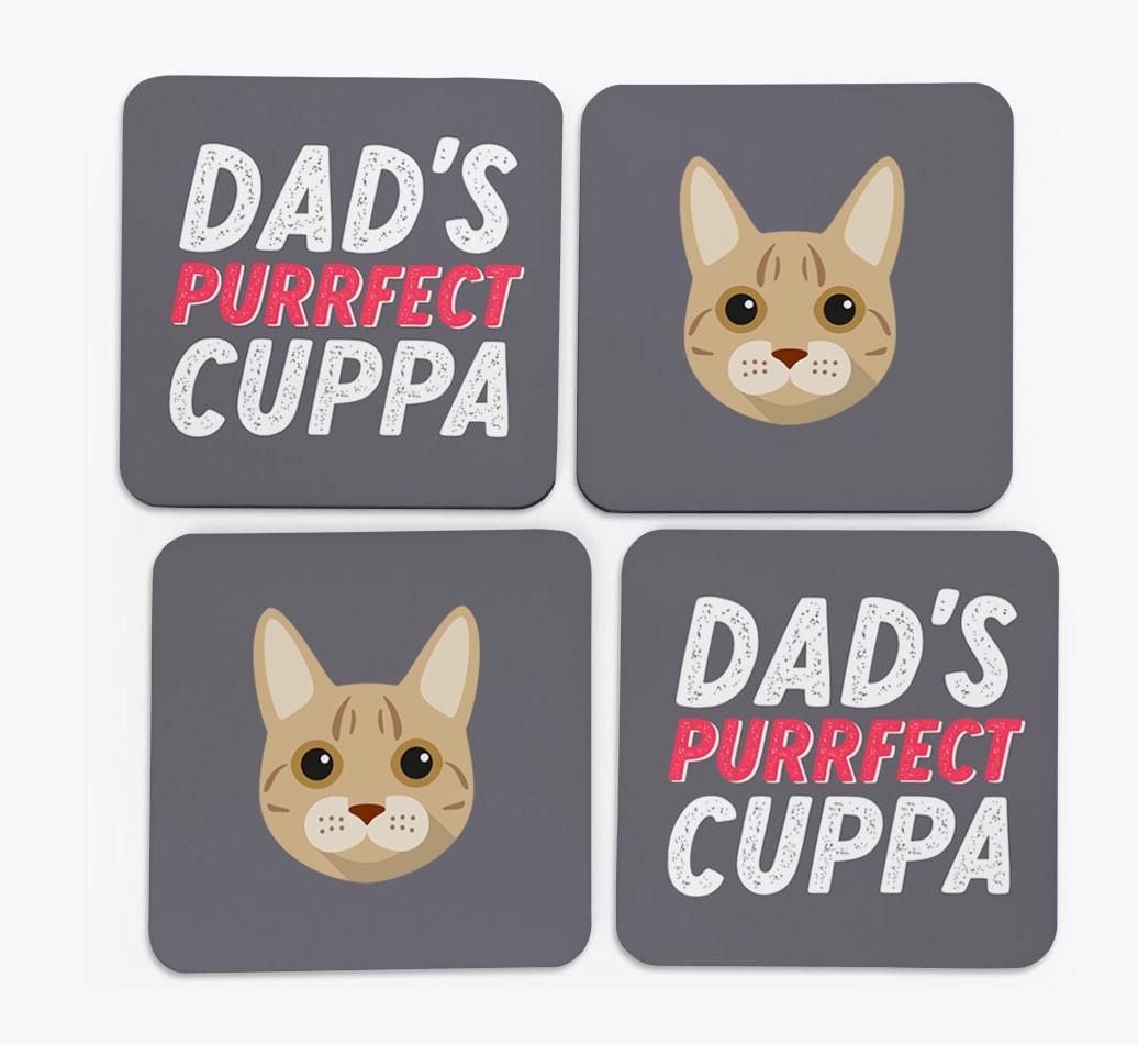 Purrfect Coffee: Personalized {breedCommonName} Coasters