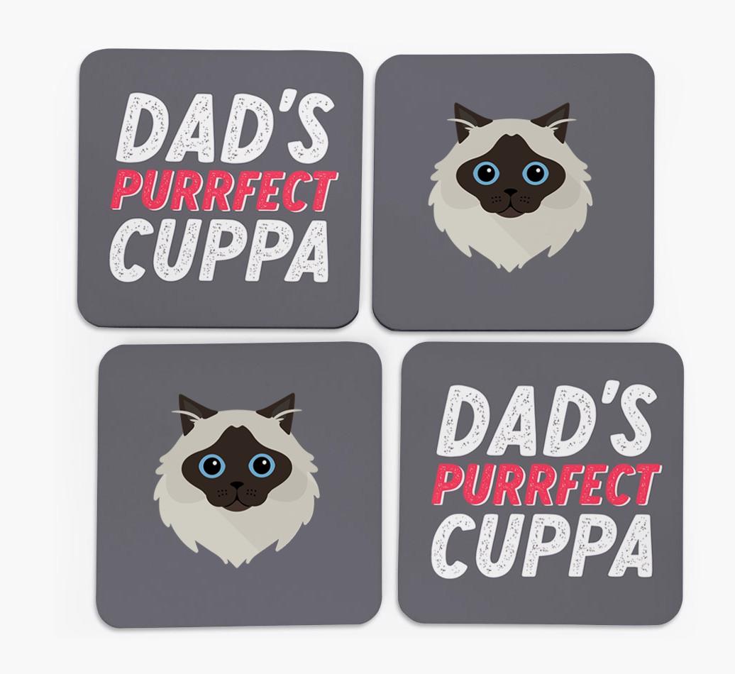 Purrfect Coffee: Personalized {breedCommonName} Coasters