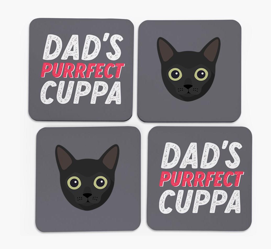 Purrfect Coffee: Personalized {breedCommonName} Coasters