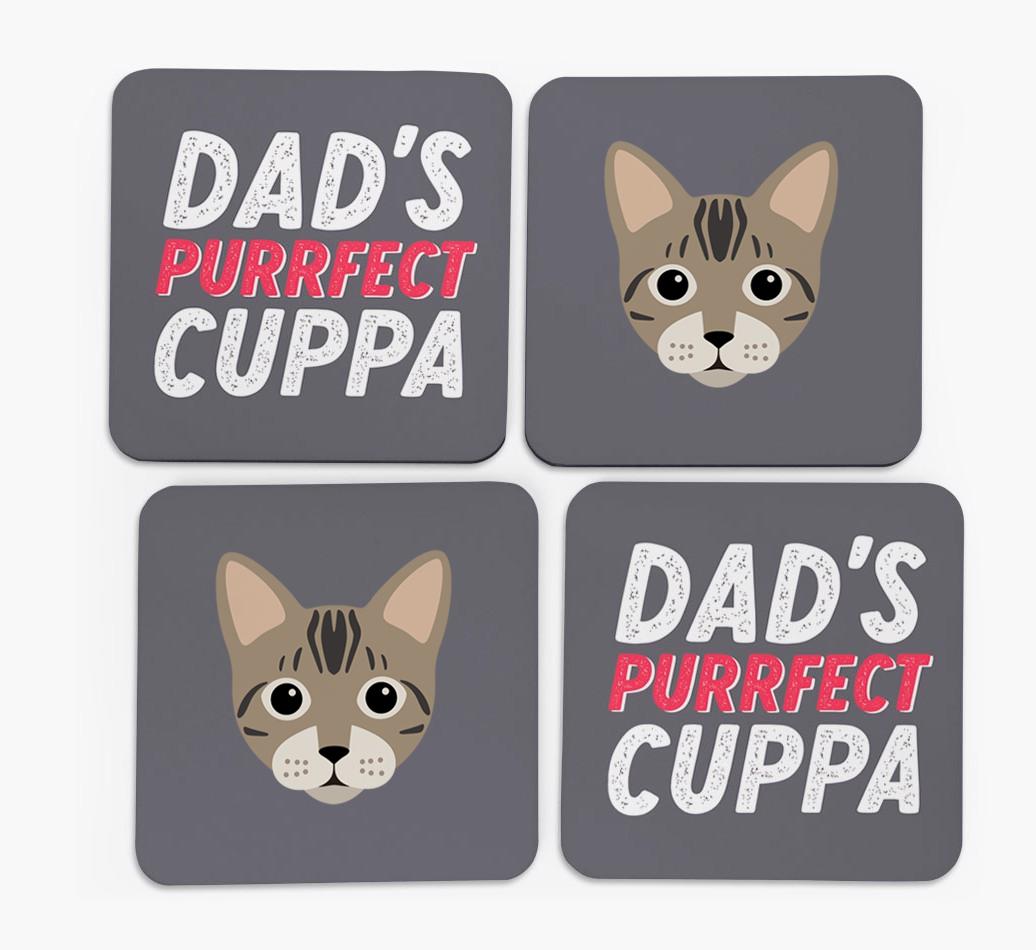 Purrfect Coffee: Personalized {breedCommonName} Coasters