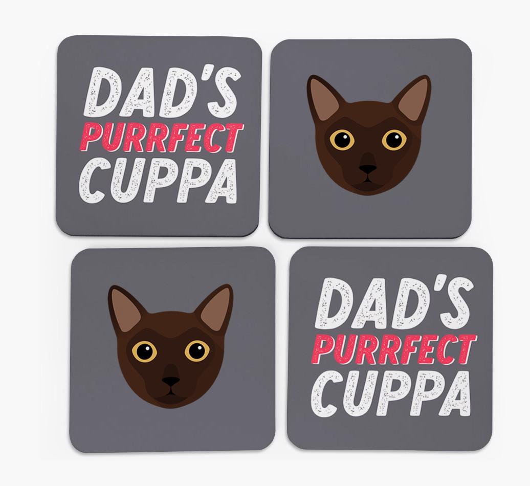 Purrfect Coffee: Personalized {breedCommonName} Coasters